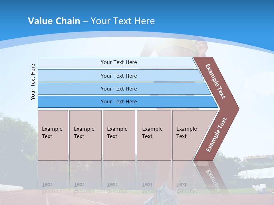 A Woman Running On A Running Track Powerpoint Template PowerPoint Template