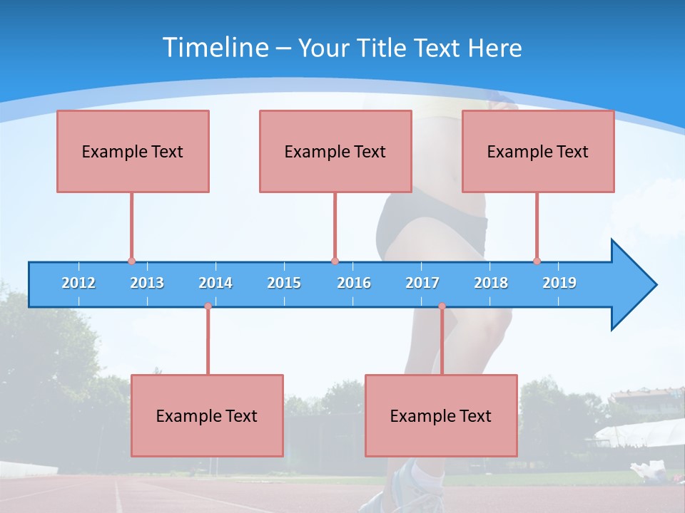 A Woman Running On A Running Track Powerpoint Template PowerPoint Template