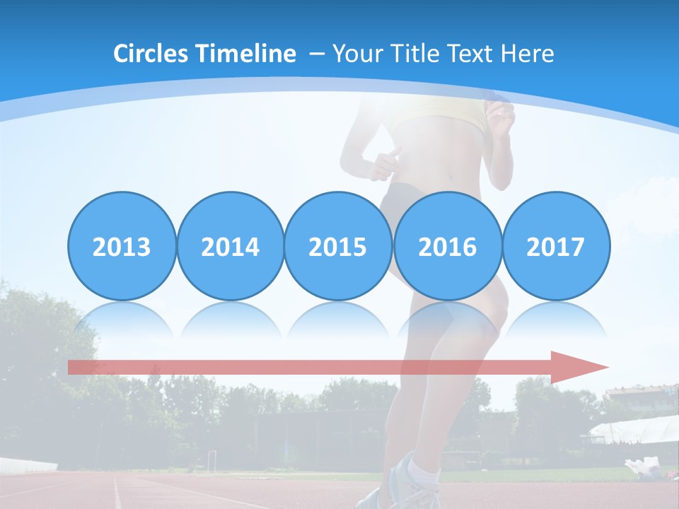 A Woman Running On A Running Track Powerpoint Template PowerPoint Template