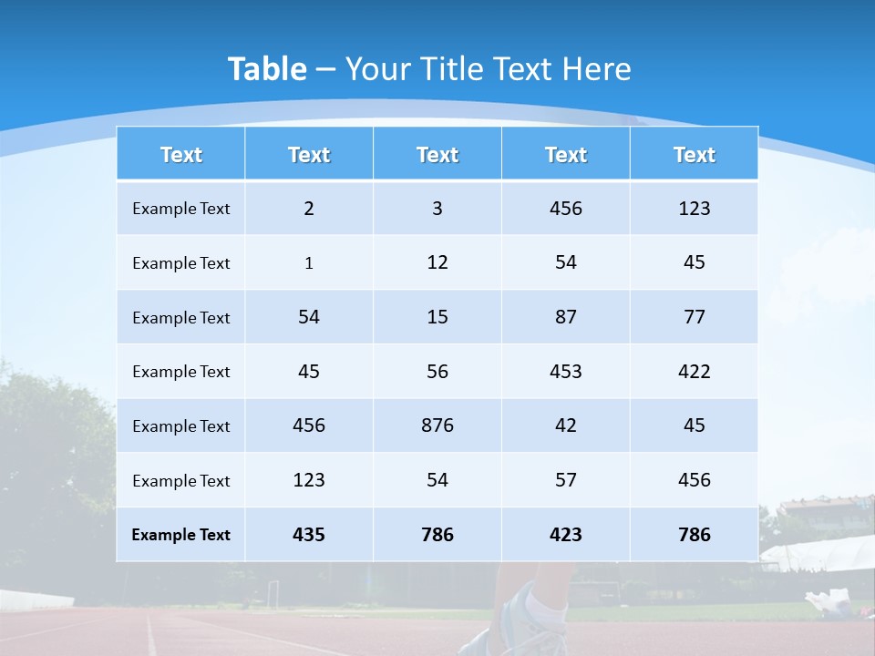 A Woman Running On A Running Track Powerpoint Template PowerPoint Template