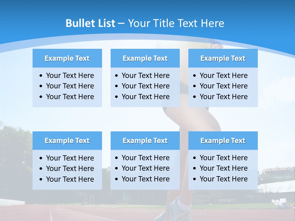 A Woman Running On A Running Track Powerpoint Template PowerPoint Template