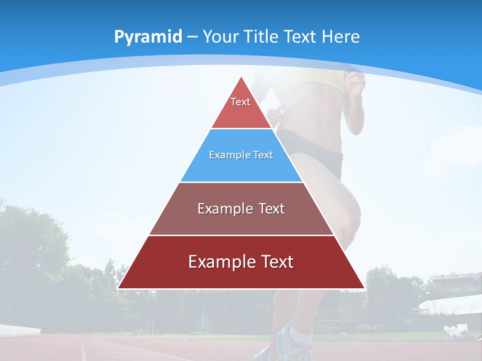 A Woman Running On A Running Track Powerpoint Template PowerPoint Template