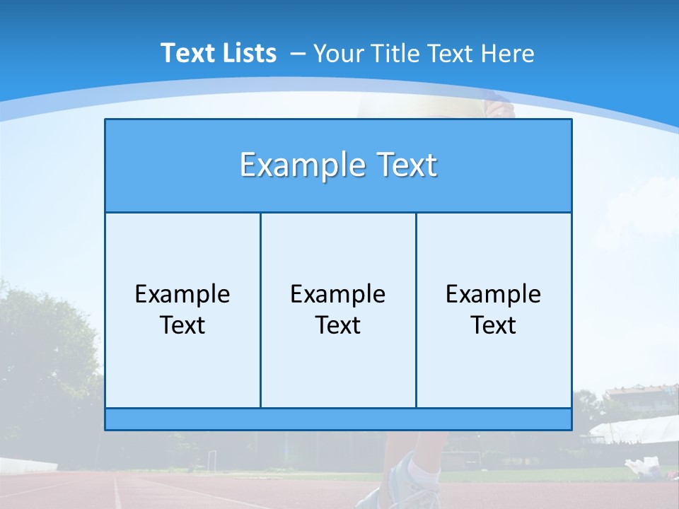 A Woman Running On A Running Track Powerpoint Template PowerPoint Template