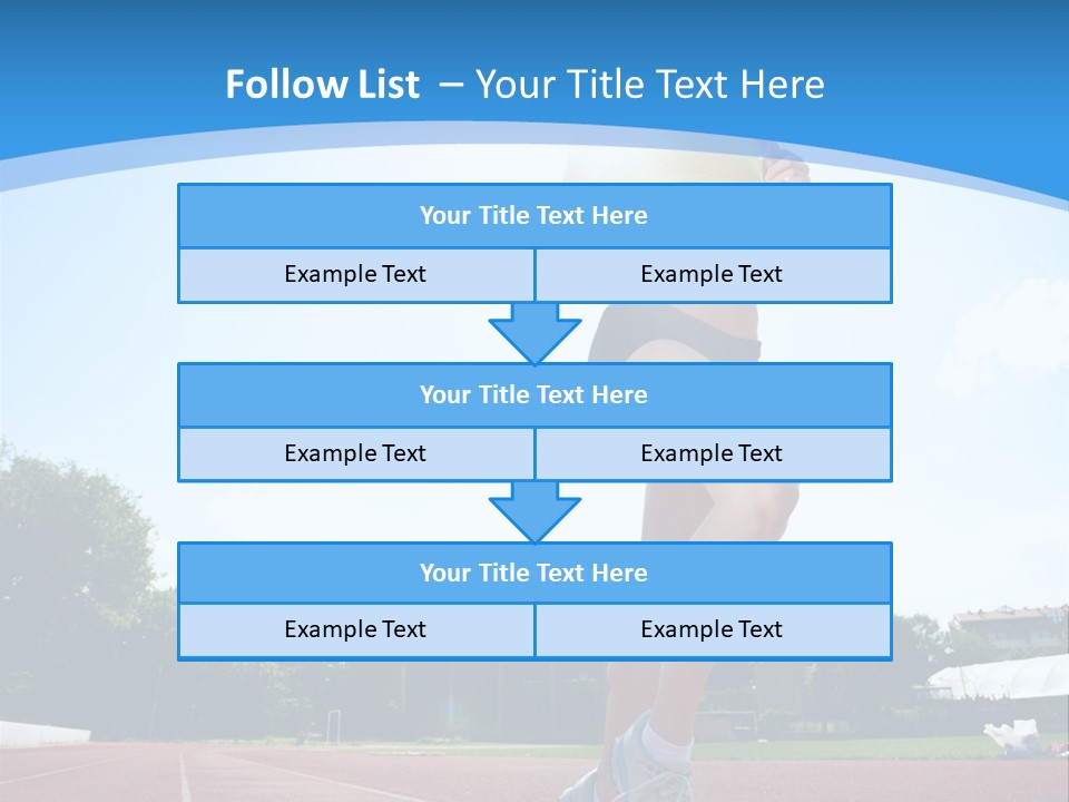 A Woman Running On A Running Track Powerpoint Template PowerPoint Template