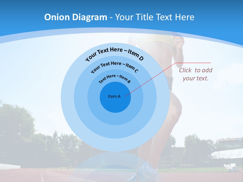 A Woman Running On A Running Track Powerpoint Template PowerPoint Template