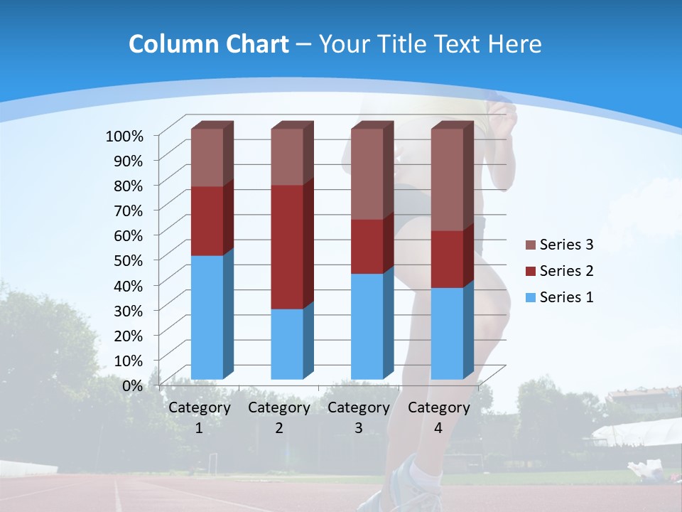 A Woman Running On A Running Track Powerpoint Template PowerPoint Template