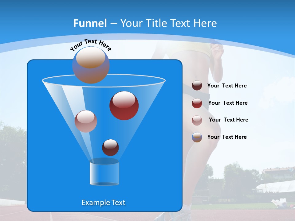 A Woman Running On A Running Track Powerpoint Template PowerPoint Template