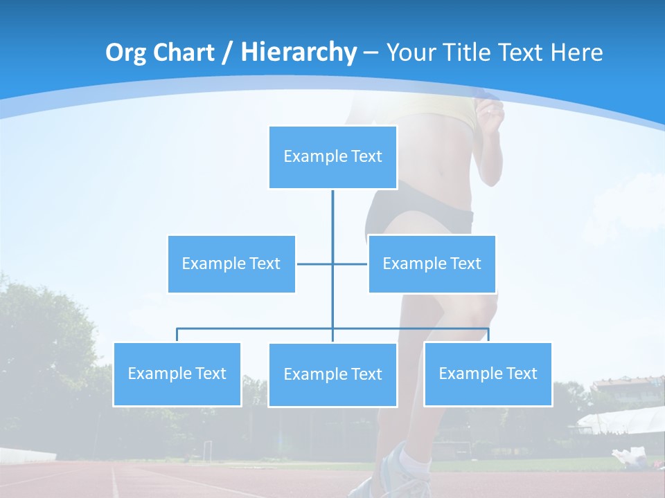 A Woman Running On A Running Track Powerpoint Template PowerPoint Template