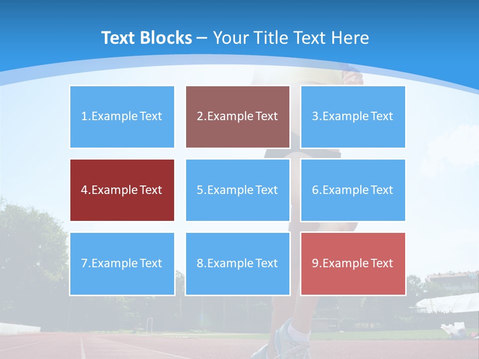 A Woman Running On A Running Track Powerpoint Template PowerPoint Template