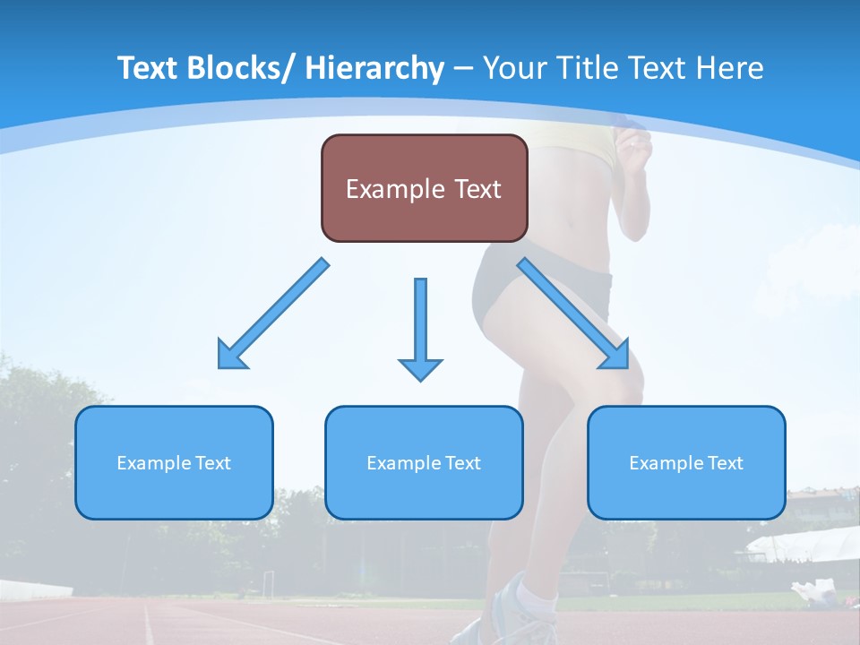 A Woman Running On A Running Track Powerpoint Template PowerPoint Template