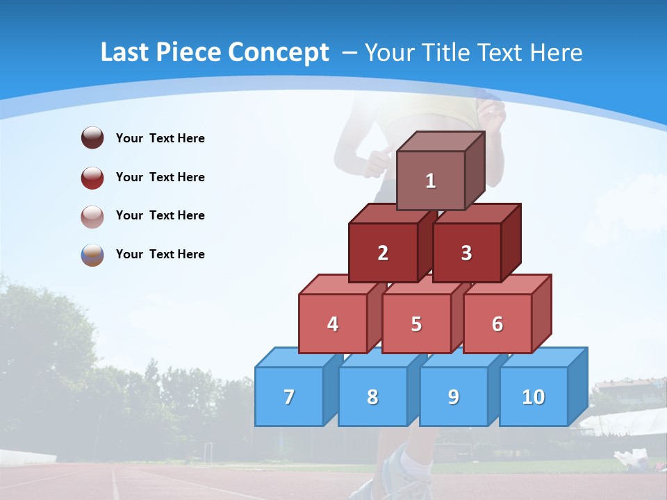 A Woman Running On A Running Track Powerpoint Template PowerPoint Template