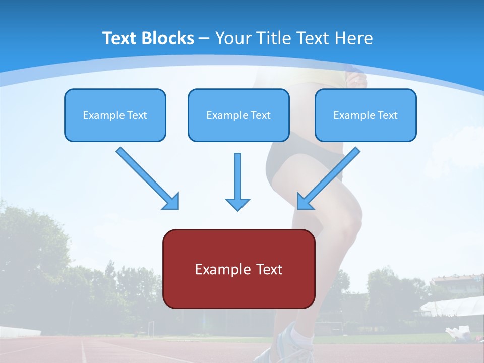 A Woman Running On A Running Track Powerpoint Template PowerPoint Template