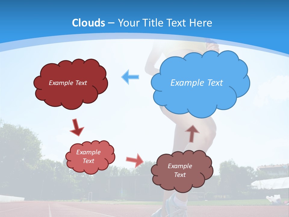 A Woman Running On A Running Track Powerpoint Template PowerPoint Template