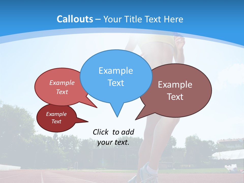 A Woman Running On A Running Track Powerpoint Template PowerPoint Template