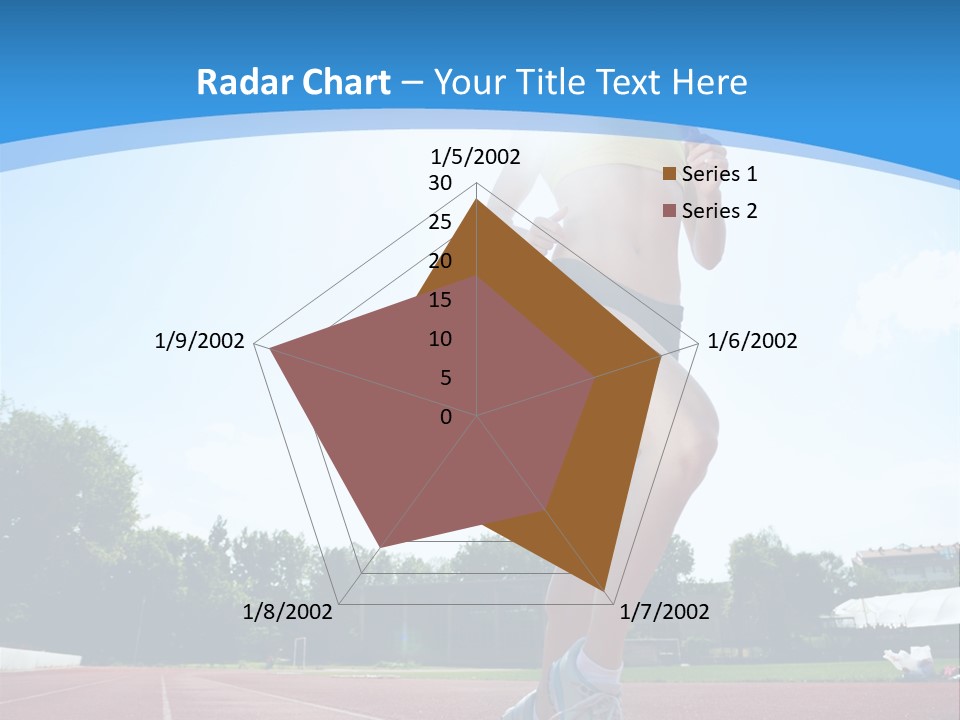 A Woman Running On A Running Track Powerpoint Template PowerPoint Template