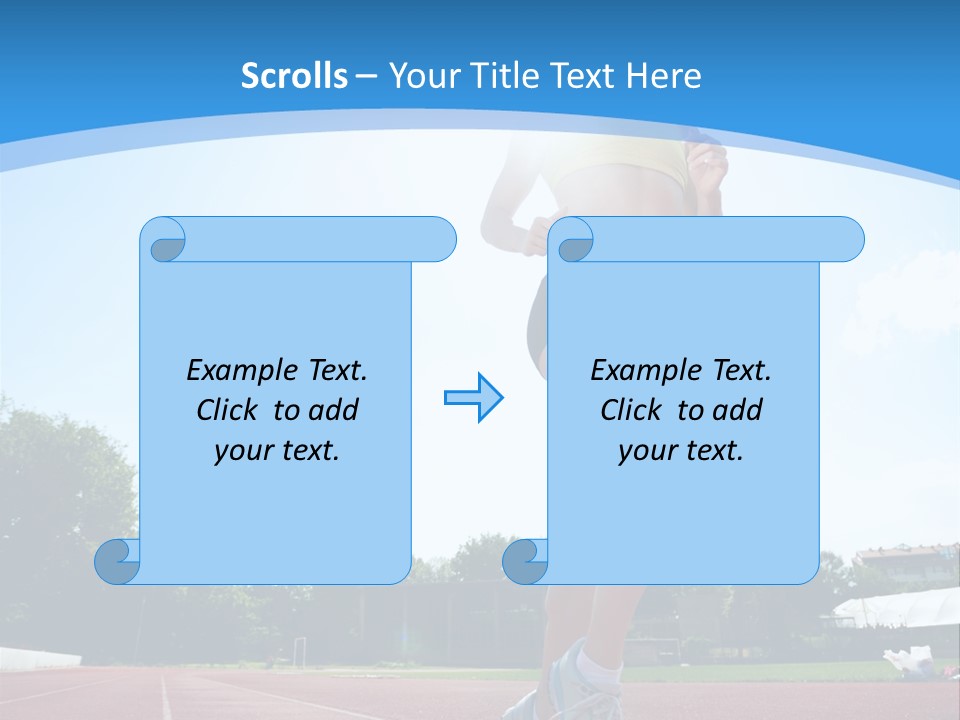 A Woman Running On A Running Track Powerpoint Template PowerPoint Template