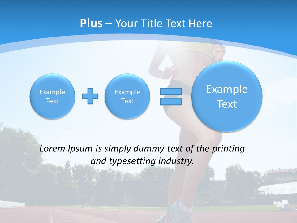 A Woman Running On A Running Track Powerpoint Template PowerPoint Template