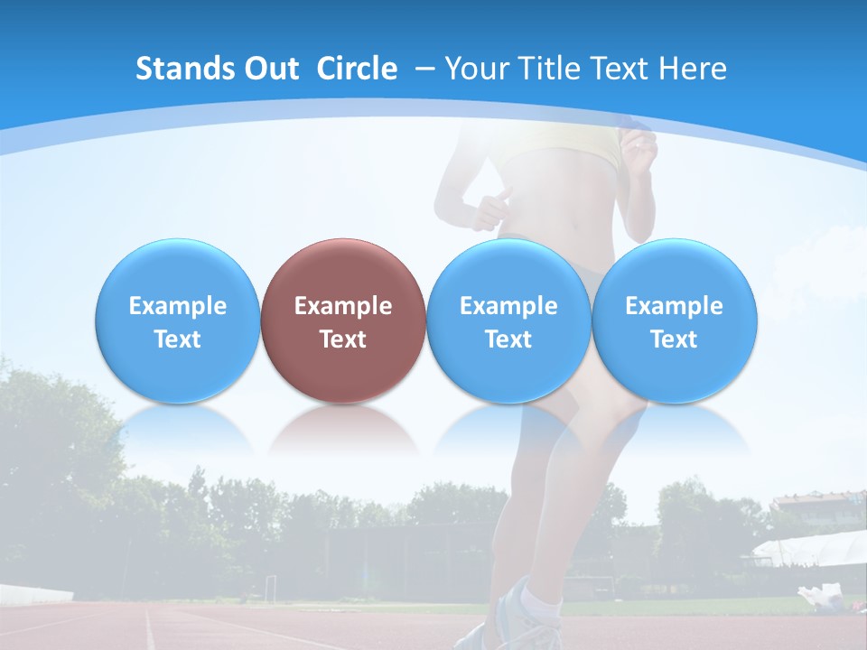 A Woman Running On A Running Track Powerpoint Template PowerPoint Template
