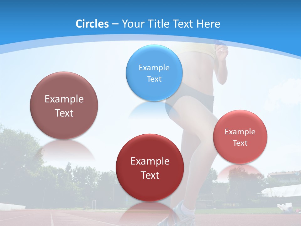 A Woman Running On A Running Track Powerpoint Template PowerPoint Template