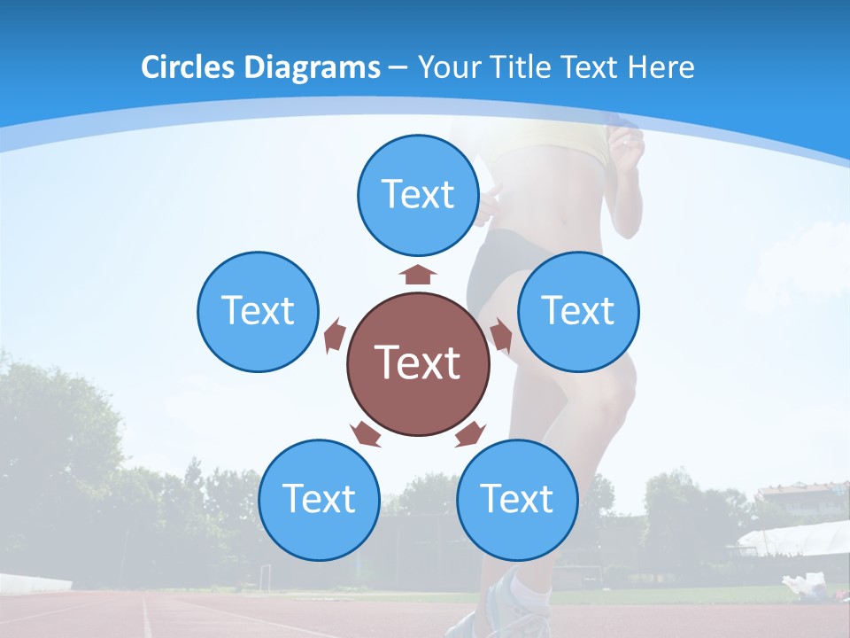 A Woman Running On A Running Track Powerpoint Template PowerPoint Template