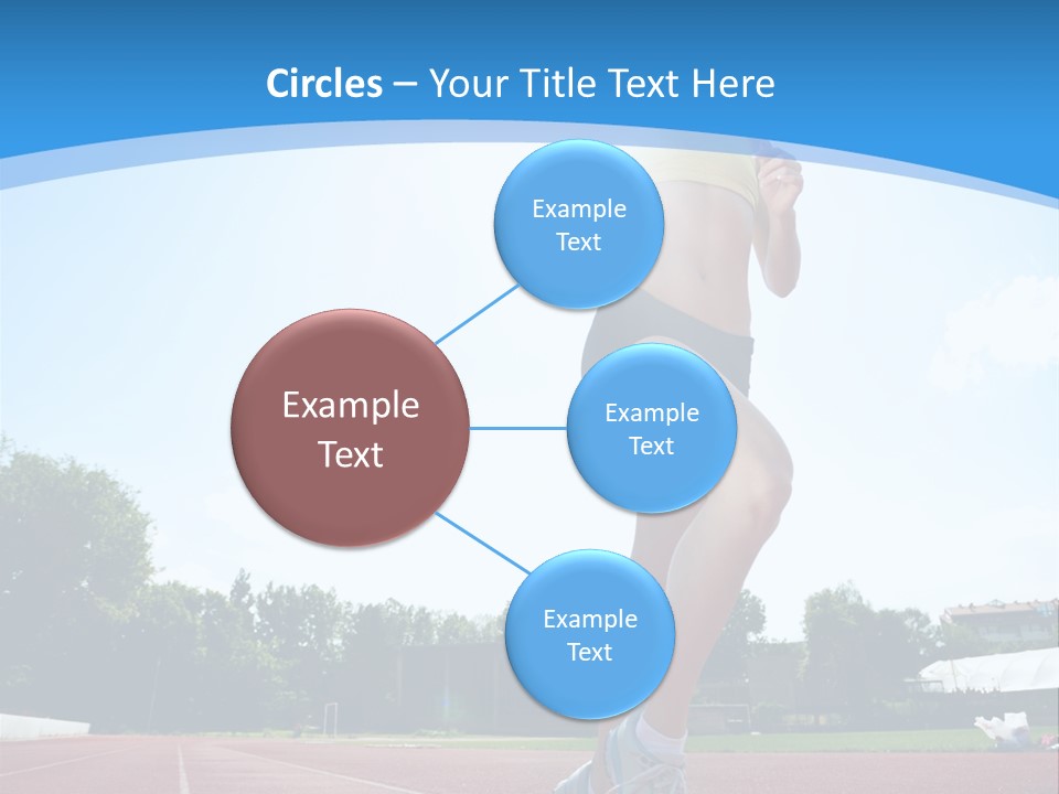 A Woman Running On A Running Track Powerpoint Template PowerPoint Template