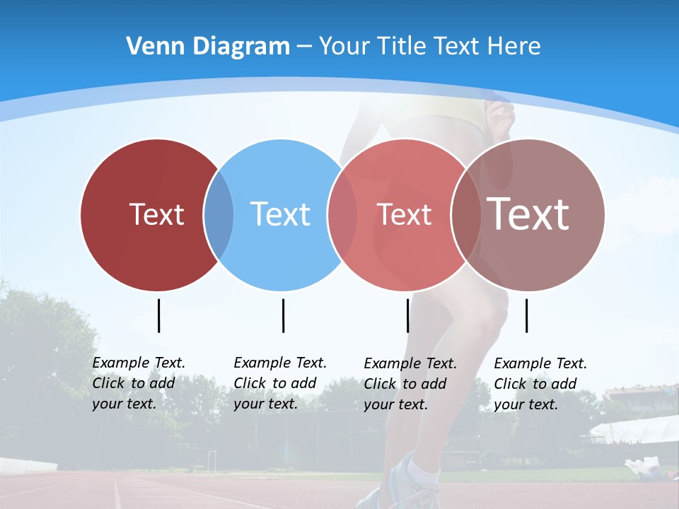 A Woman Running On A Running Track Powerpoint Template PowerPoint Template