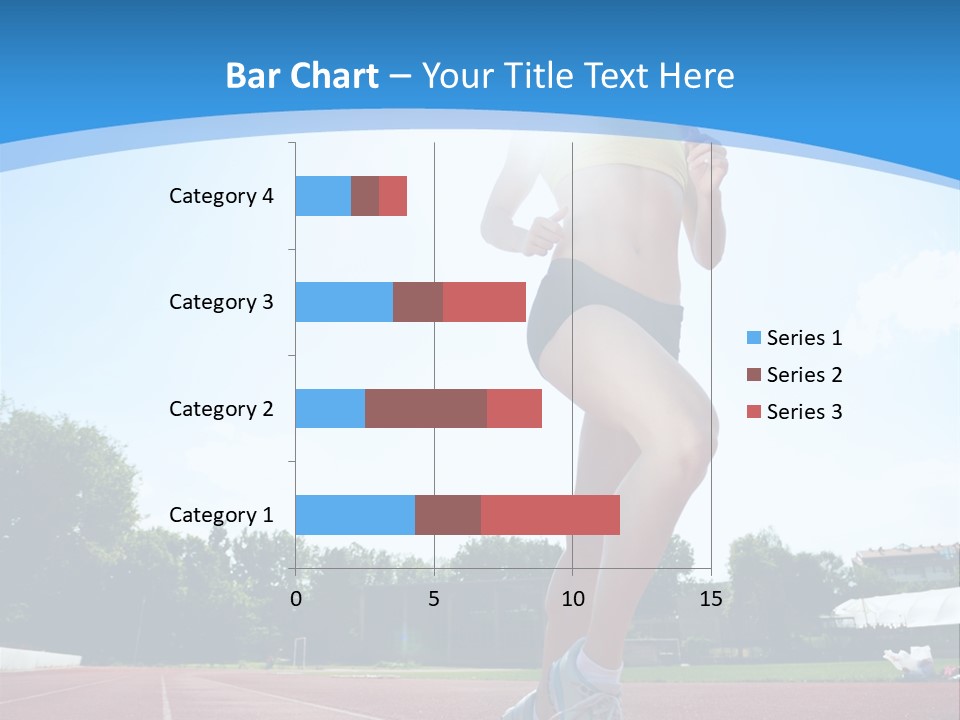 A Woman Running On A Running Track Powerpoint Template PowerPoint Template