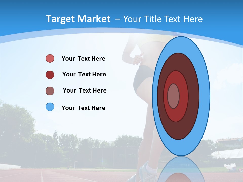 A Woman Running On A Running Track Powerpoint Template PowerPoint Template