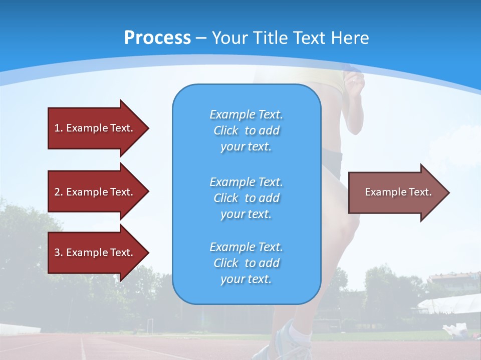 A Woman Running On A Running Track Powerpoint Template PowerPoint Template