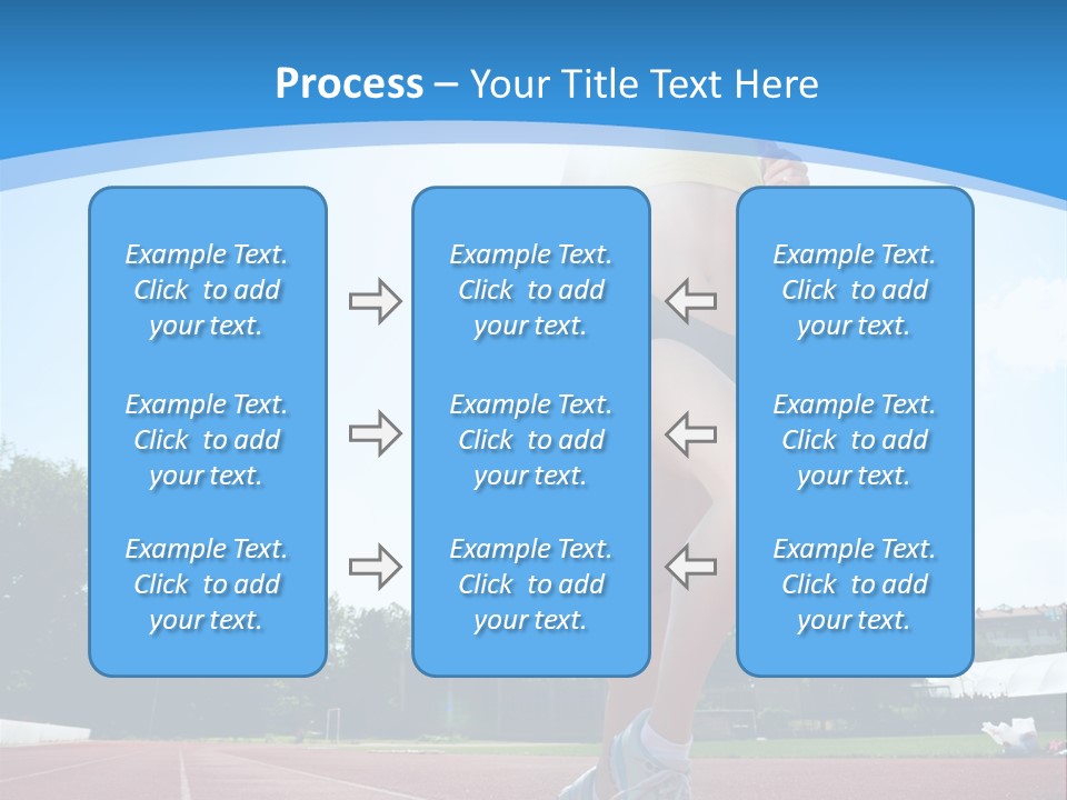 A Woman Running On A Running Track Powerpoint Template PowerPoint Template