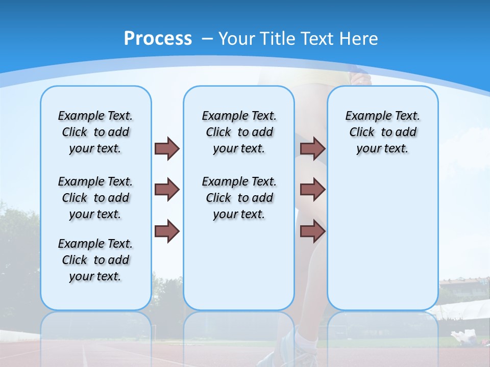 A Woman Running On A Running Track Powerpoint Template PowerPoint Template