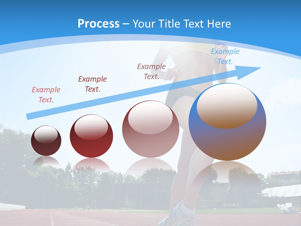 A Woman Running On A Running Track Powerpoint Template PowerPoint Template