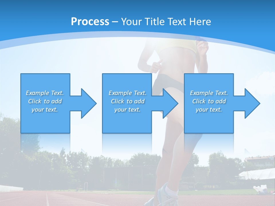 A Woman Running On A Running Track Powerpoint Template PowerPoint Template