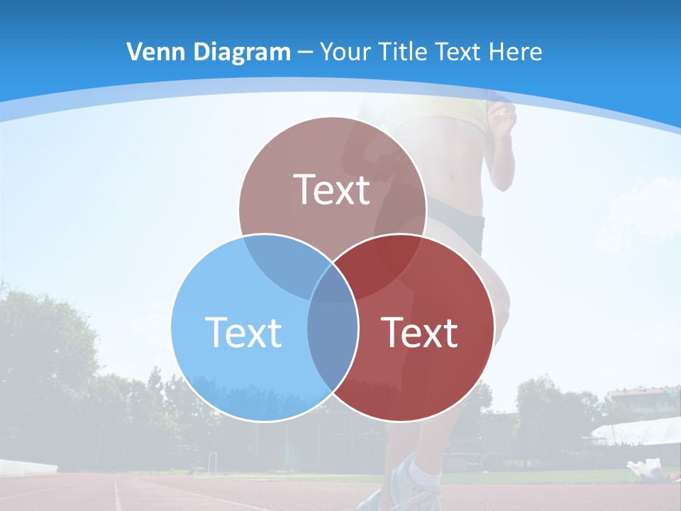 A Woman Running On A Running Track Powerpoint Template PowerPoint Template