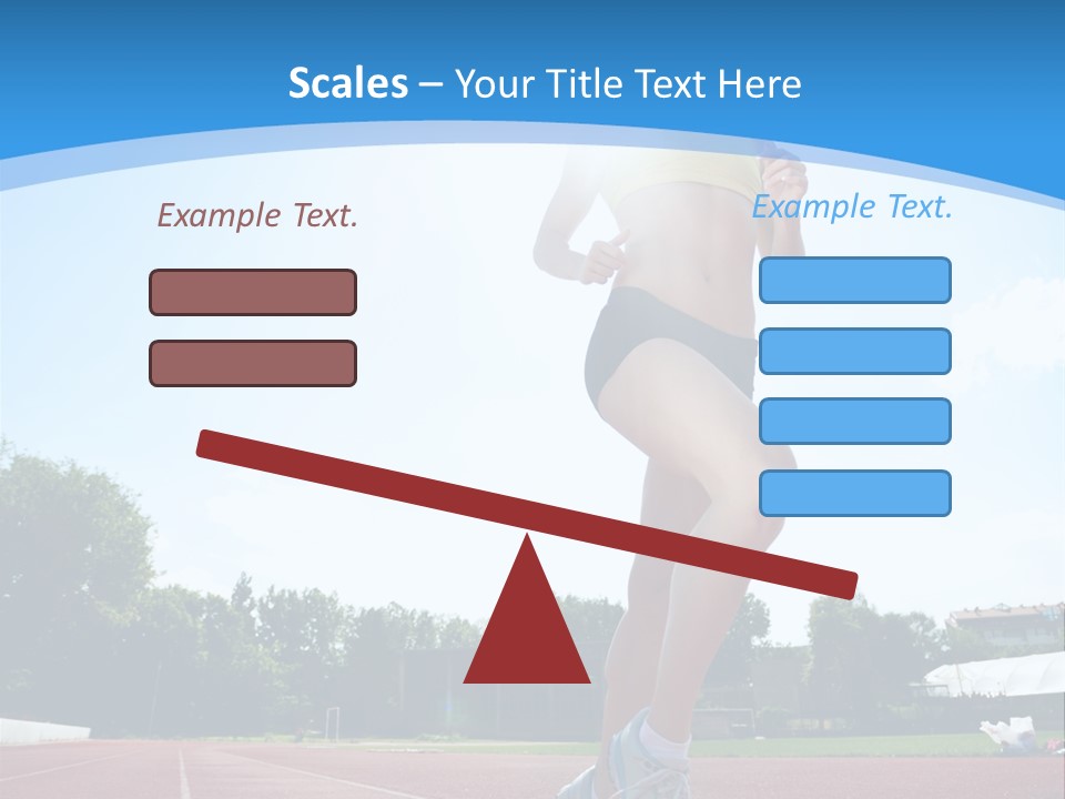 A Woman Running On A Running Track Powerpoint Template PowerPoint Template