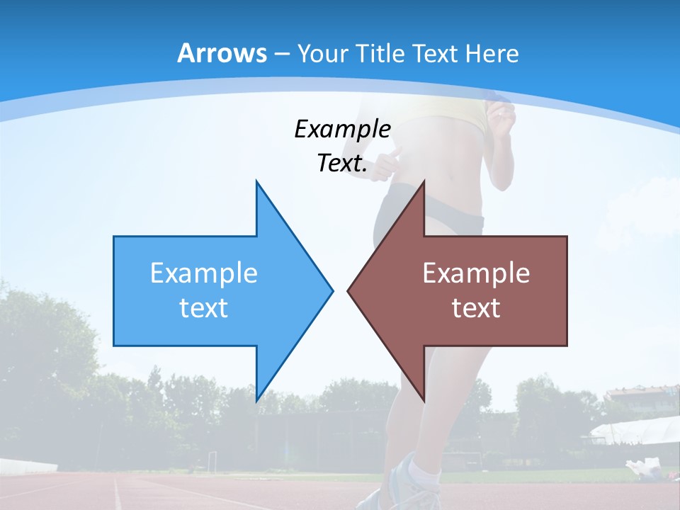 A Woman Running On A Running Track Powerpoint Template PowerPoint Template