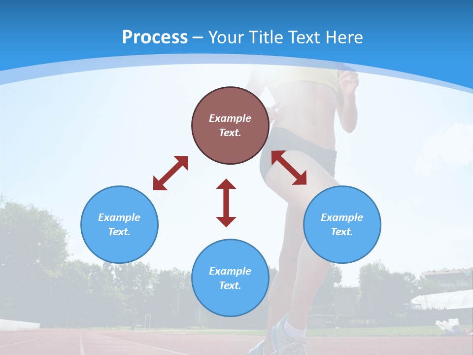 A Woman Running On A Running Track Powerpoint Template PowerPoint Template