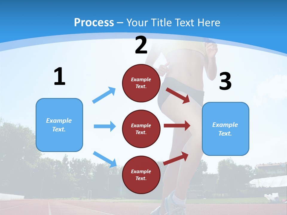 A Woman Running On A Running Track Powerpoint Template PowerPoint Template