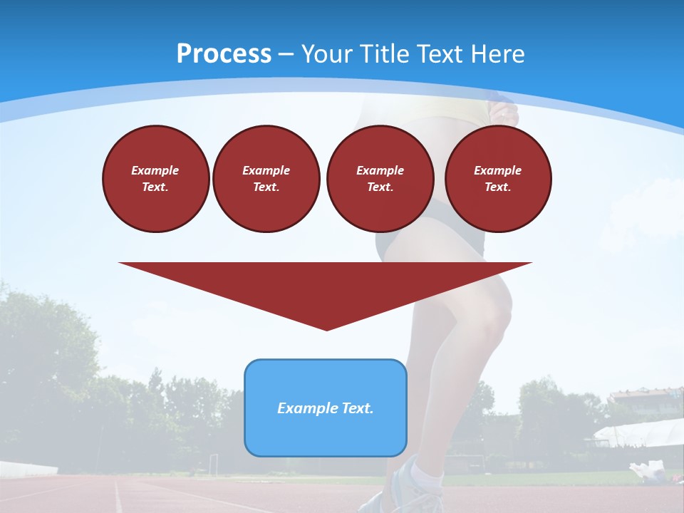 A Woman Running On A Running Track Powerpoint Template PowerPoint Template