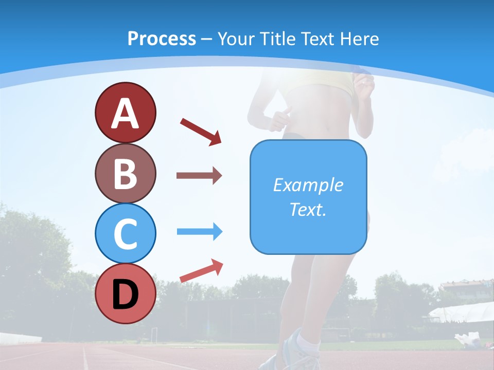 A Woman Running On A Running Track Powerpoint Template PowerPoint Template