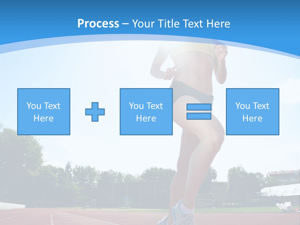 A Woman Running On A Running Track Powerpoint Template PowerPoint Template