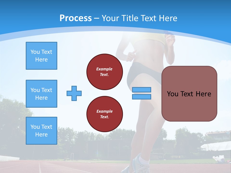 A Woman Running On A Running Track Powerpoint Template PowerPoint Template