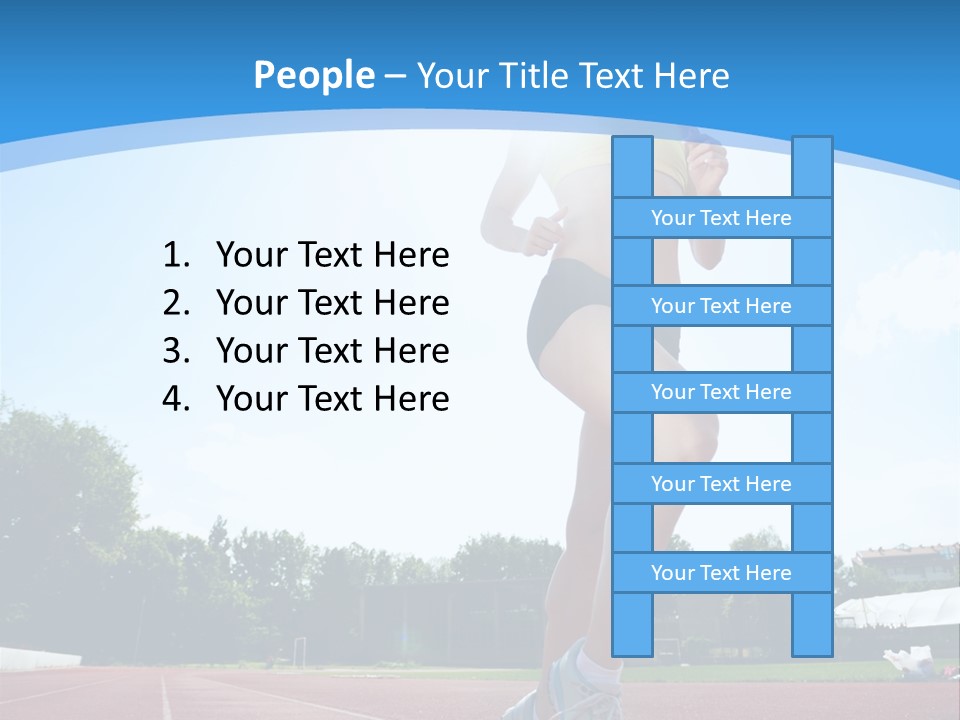 A Woman Running On A Running Track Powerpoint Template PowerPoint Template