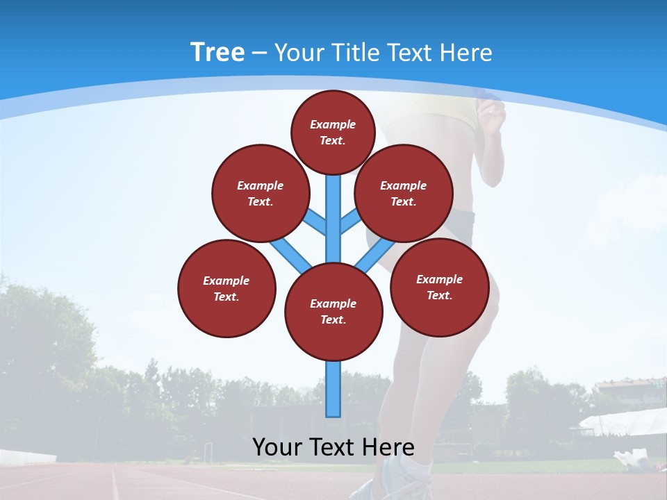 A Woman Running On A Running Track Powerpoint Template PowerPoint Template