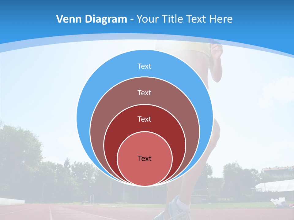 A Woman Running On A Running Track Powerpoint Template PowerPoint Template