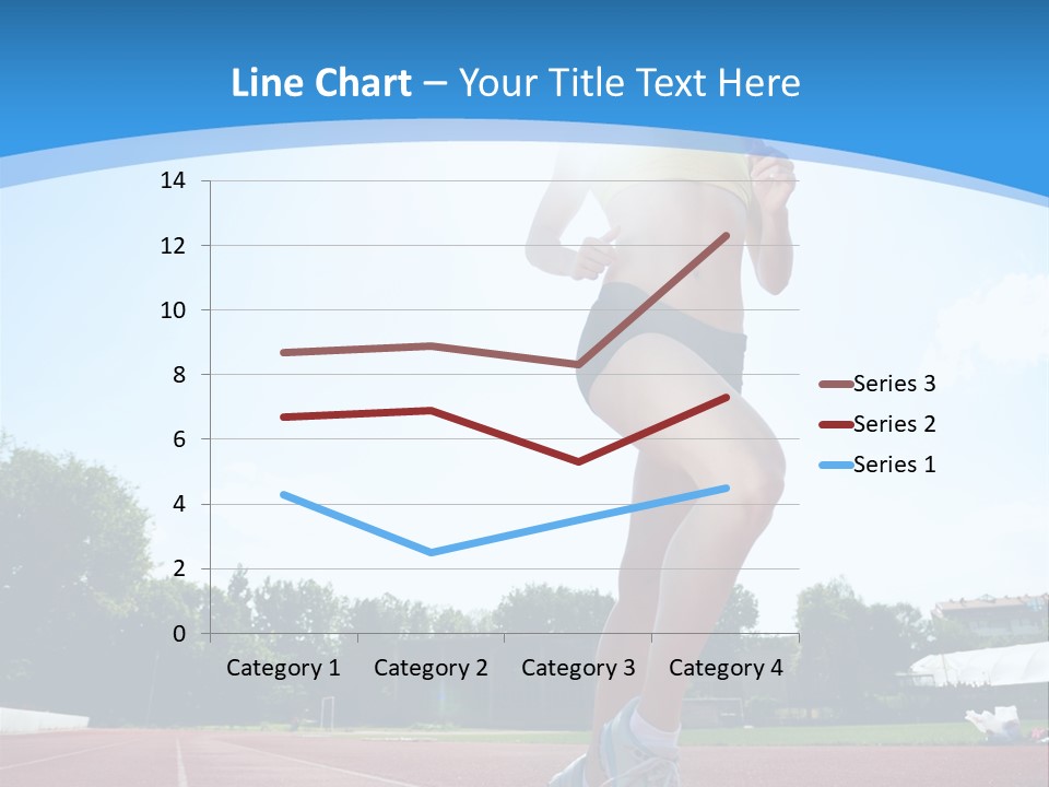 A Woman Running On A Running Track Powerpoint Template PowerPoint Template