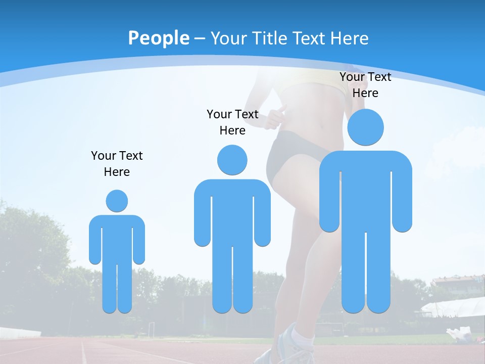 A Woman Running On A Running Track Powerpoint Template PowerPoint Template