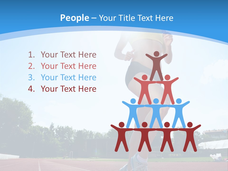 A Woman Running On A Running Track Powerpoint Template PowerPoint Template