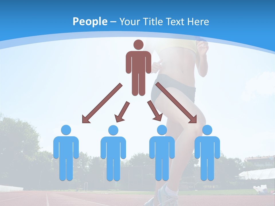 A Woman Running On A Running Track Powerpoint Template PowerPoint Template