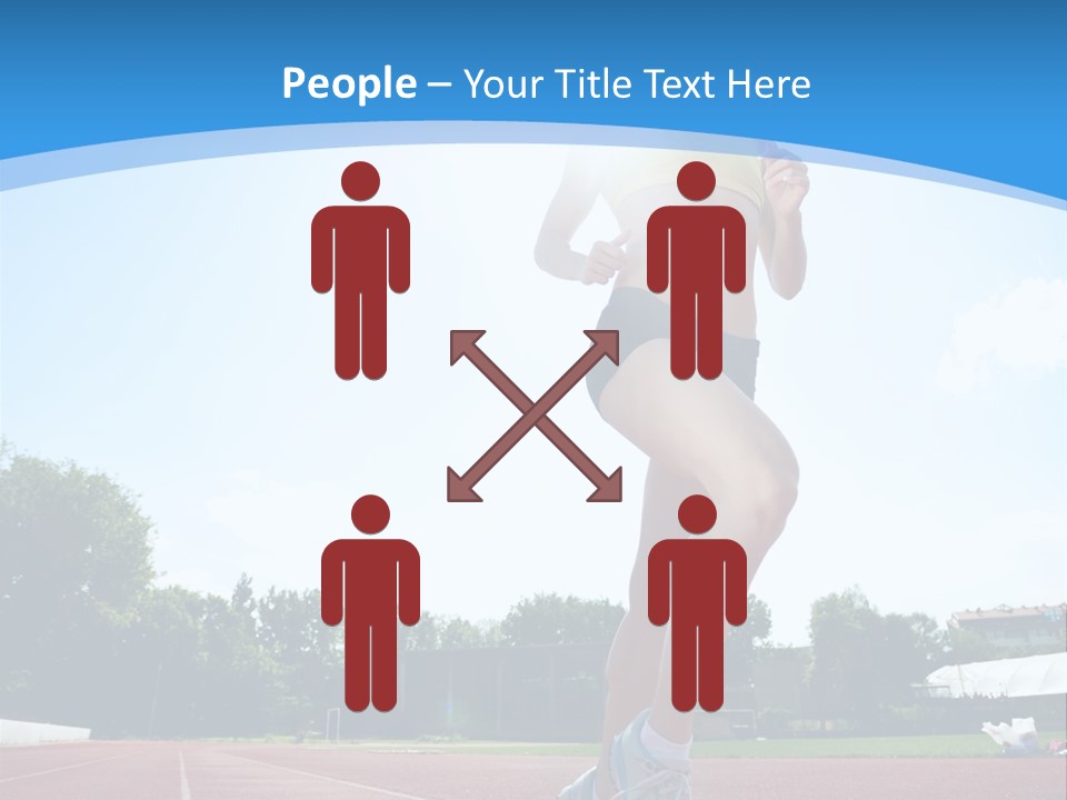 A Woman Running On A Running Track Powerpoint Template PowerPoint Template